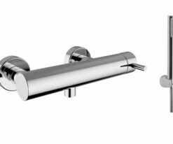 Μπαταρία Ντουζιέρας Teorema New Jabil 1178200. Τοποθέτηση στον Τοίχο. Συμπεριλαμβάνεται επίτοιχο στήριγμα τηλεφώνου. Υψηλής ποιότητας χρωμίωση.