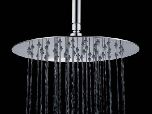 Κεφαλή ντουζ Moon 45105 Chrome με διάσταση Φ30 cm. Από Ανοξείδωτο Χάλυβα SS-304 Συνδυάζεται με επίτοιχο η βραχίονα οροφής.