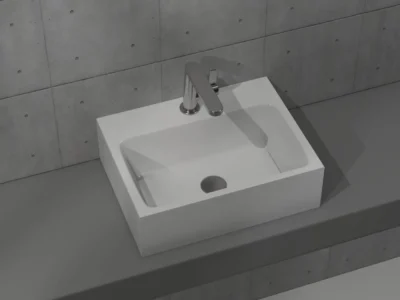 Επιτραπέζιος νιπτήρας μπάνιου Box 41 x 31 cm χωρίς υπερχείλιση.