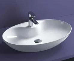 Επιτραπέζιος νιπτήρας μπάνιου F-006 65 x 43 cm χωρίς υπερχείλιση.