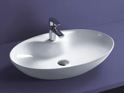 Επιτραπέζιος νιπτήρας μπάνιου F-006 65 x 43 cm χωρίς υπερχείλιση.