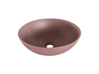 Επιτραπέζιος νιπτήρας μπάνιου M-8040A 40 x 40 cm Brown Matt χωρίς υπερχείλιση.