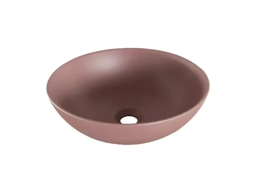 Επιτραπέζιος νιπτήρας μπάνιου M-8040A 40 x 40 cm Brown Matt χωρίς υπερχείλιση.