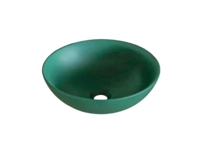 Επιτραπέζιος νιπτήρας μπάνιου M-8040A 40 x 40 cm Green Matt χωρίς υπερχείλιση.