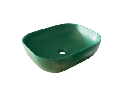 Επιτραπέζιος νιπτήρας μπάνιου Monaco 50 x 40 cm Green Matt χωρίς υπερχείλιση.