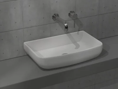 Επιτραπέζιος νιπτήρας μπάνιου Soria 60 x 38 cm χωρίς υπερχείλιση.