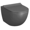 Κρεμαστή λεκάνη WC Τουαλέτας Cupola Rimless Grey Matt 55 cm από Υαλώδη πορσελάνη.