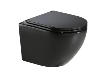 Κρεμαστή λεκάνη WC Τουαλέτας Opera Rimless Black Matt 49 cm από Υαλώδη πορσελάνη.