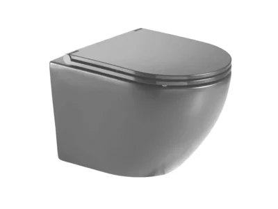 Κρεμαστή λεκάνη WC Τουαλέτας Opera Rimless Grey Matt 49 cm από Υαλώδη πορσελάνη.