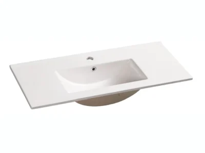 Επικαθήμενος νιπτήρας μπάνιου Lane 100 x 39 cm με υπερχείλιση.