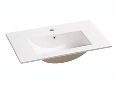 Επικαθήμενος νιπτήρας μπάνιου Lane 80 x 39 cm με υπερχείλιση.