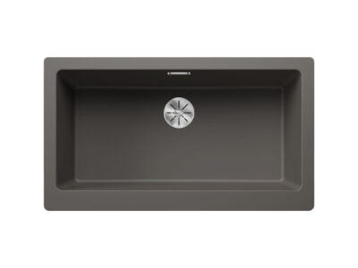 Νεροχύτης Κουζίνας Blanco Legra XL 6S 86 x 50 cm σε απόχρωση Volcano Grey. Κατασκευή από υλικό Silgranit Puradur με αντοχή στα χτυπήματα.