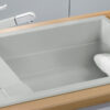Νεροχύτης Κουζίνας Blanco Metra XL 6S 100 x 50 cm σε απόχρωση White. Κατασκευή από υλικό Silgranit Puradur με αντοχή στα χτυπήματα.
