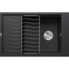 Νεροχύτης Κουζίνας Blanco Elon XL 6S 78 x 50 cm σε απόχρωση Nero. Κατασκευή από υλικό Silgranit Puradur με αντοχή στα χτυπήματα.