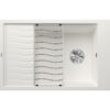 Νεροχύτης Κουζίνας Blanco Elon XL 6S 78 x 50 cm σε απόχρωση White. Κατασκευή από υλικό Silgranit Puradur με αντοχή στα χτυπήματα.