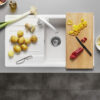 Νεροχύτης Κουζίνας Blanco Legra XL 6S 86 x 50 cm σε απόχρωση White. Κατασκευή από υλικό Silgranit Puradur με αντοχή στα χτυπήματα.