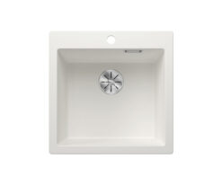 Νεροχύτης Κουζίνας Blanco Pleon 5 51 x 51 cm σε απόχρωση White. Κατασκευή από υλικό Silgranit Puradur με αντοχή στα χτυπήματα.