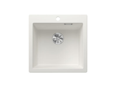 Νεροχύτης Κουζίνας Blanco Pleon 5 51 x 51 cm σε απόχρωση White. Κατασκευή από υλικό Silgranit Puradur με αντοχή στα χτυπήματα.