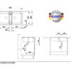 Νεροχύτης Κουζίνας Blanco Zia 9 86 x 50 cm σε απόχρωση Alu Metallic. Κατασκευή από υλικό Silgranit Puradur με αντοχή στα χτυπήματα.