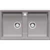 Νεροχύτης Κουζίνας Blanco Zia 9 86 x 50 cm σε απόχρωση Alu Metallic. Κατασκευή από υλικό Silgranit Puradur με αντοχή στα χτυπήματα.