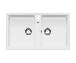 Νεροχύτης Κουζίνας Blanco Zia 9 86 x 50 cm σε απόχρωση White. Κατασκευή από υλικό Silgranit Puradur με αντοχή στα χτυπήματα.