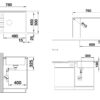 Νεροχύτης Κουζίνας Blanco Zia XL 6S 78 x 50 cm σε απόχρωση Volcano Grey. Κατασκευή από υλικό Silgranit Puradur με αντοχή στα χτυπήματα.