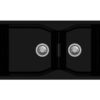 Νεροχύτης Κουζίνας Macart Prestige 90 x 50 cm σε απόχρωση Nero. Κατασκευή από υλικό Silgranit Puradur με αντοχή στα χτυπήματα.