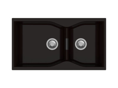 Νεροχύτης Κουζίνας Macart Prestige 90 x 50 cm σε απόχρωση Brasil. Κατασκευή από υλικό Silgranit Puradur με αντοχή στα χτυπήματα.