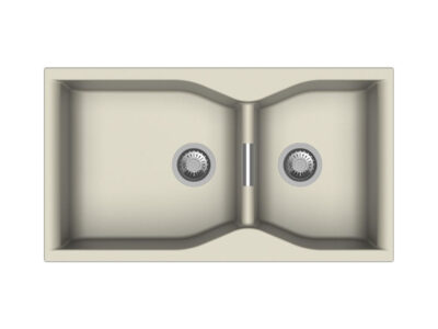 Νεροχύτης Κουζίνας Macart Prestige 90 x 50 cm σε απόχρωση Colorado. Κατασκευή από υλικό Silgranit Puradur με αντοχή στα χτυπήματα.