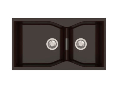 Νεροχύτης Κουζίνας Macart Prestige 90 x 50 cm σε απόχρωση Marron. Κατασκευή από υλικό Silgranit Puradur με αντοχή στα χτυπήματα.