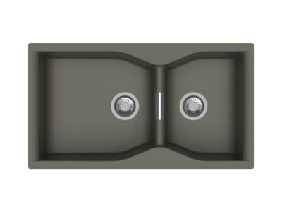 Νεροχύτης Κουζίνας Macart Prestige 90 x 50 cm σε απόχρωση Pearl. Κατασκευή από υλικό Silgranit Puradur με αντοχή στα χτυπήματα.