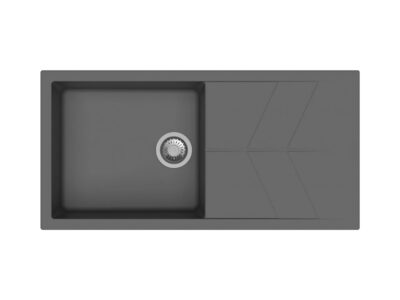 Νεροχύτης Κουζίνας Macart Status D-100L 100 x 50 cm σε απόχρωση Pearl. Κατασκευή από υλικό Silgranit Puradur με αντοχή στα χτυπήματα.