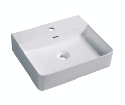 Επιτραπέζιος νιπτήρας μπάνιου Dion 50 x 42 cm White Matt με υπερχείλιση.