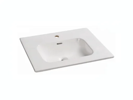 Επικαθήμενος νιπτήρας μπάνιου Eden 60 x 46 cm με υπερχείλιση.