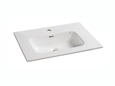 Επικαθήμενος νιπτήρας μπάνιου Eden 75 x 46 cm με υπερχείλιση.