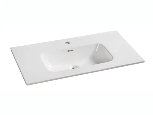 Επικαθήμενος νιπτήρας μπάνιου Eden 90 x 46 cm με υπερχείλιση.