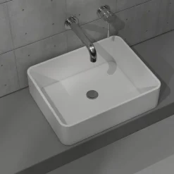 Επιτραπέζιος νιπτήρας μπάνιου Base 51 x 40 cm χωρίς υπερχείλιση.