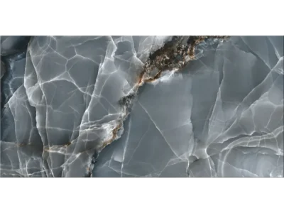 Πορσελανάτα πλακάκια δαπέδου Τεχνογρανίτη Onyx Blue 60 x 120 cm. Κατάλληλα για επίστρωση δαπέδων Εσωτερικών χώρων. Επιφάνεια Γυαλιστερή.