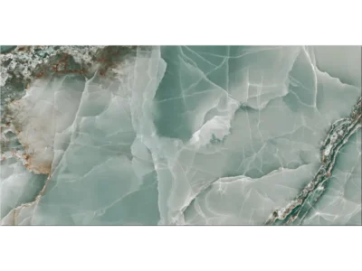 Πορσελανάτα πλακάκια δαπέδου Τεχνογρανίτη Onyx Turquoise 60 x 120 cm.