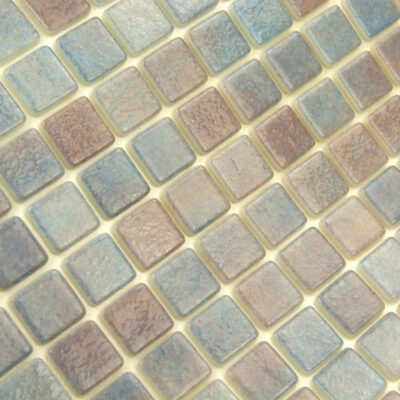 Ψηφίδα επένδυσης επιφανειών Reviglass Aurora με διάσταση 25 x 25 mm.