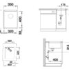 Υποένθετος Νεροχύτης Κουζίνας Blanco Subline 320-U 35 x 46 cm σε απόχρωση Volcano Grey. Κατασκευή από υλικό Silgranit Puradur με αντοχή στα χτυπήματα.