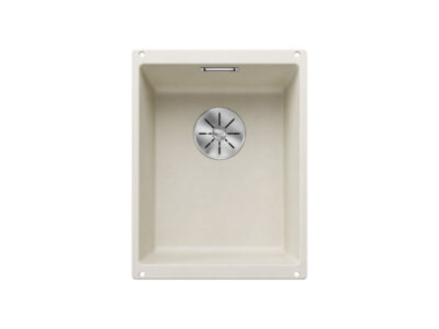 Υποένθετος Νεροχύτης Κουζίνας Blanco Subline 320-U 35 x 46 cm σε απόχρωση Soft White. Κατασκευή από υλικό Silgranit Puradur με αντοχή στα χτυπήματα.