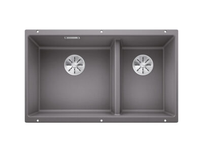 Υποένθετος Νεροχύτης Κουζίνας Blanco Subline 430/270-U 75 x 46 cm σε απόχρωση Alu Metallic. Κατασκευή από υλικό Silgranit Puradur με αντοχή στα χτυπήματα.