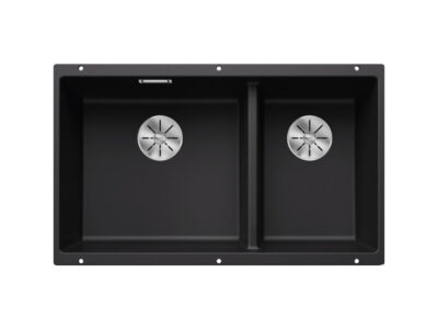 Υποένθετος Νεροχύτης Κουζίνας Blanco Subline 430/270-U 75 x 46 cm σε απόχρωση Nero. Κατασκευή από υλικό Silgranit Puradur με αντοχή στα χτυπήματα.