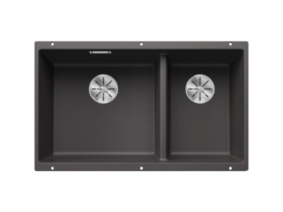 Υποένθετος Νεροχύτης Κουζίνας Blanco Subline 430/270-U 75 x 46 cm σε απόχρωση Rock Grey. Κατασκευή από υλικό Silgranit Puradur με αντοχή στα χτυπήματα.