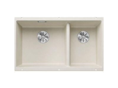 Υποένθετος Νεροχύτης Κουζίνας Blanco Subline 430/270-U 75 x 46 cm σε απόχρωση Soft White. Κατασκευή από υλικό Silgranit Puradur με αντοχή στα χτυπήματα.