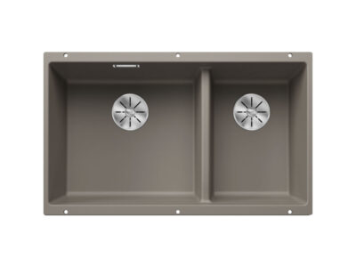Υποένθετος Νεροχύτης Κουζίνας Blanco Subline 430/270-U 75 x 46 cm σε απόχρωση Tartufo. Κατασκευή από υλικό Silgranit Puradur με αντοχή στα χτυπήματα.