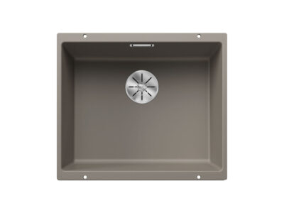 Υποένθετος Νεροχύτης Κουζίνας Blanco Subline 500-U 53 x 46 cm σε απόχρωση Tartufo. Κατασκευή από υλικό Silgranit Puradur με αντοχή στα χτυπήματα.