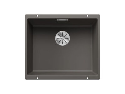 Υποένθετος Νεροχύτης Κουζίνας Blanco Subline 500-U 53 x 46 cm σε απόχρωση Volcano Grey. Κατασκευή από υλικό Silgranit Puradur με αντοχή στα χτυπήματα.
