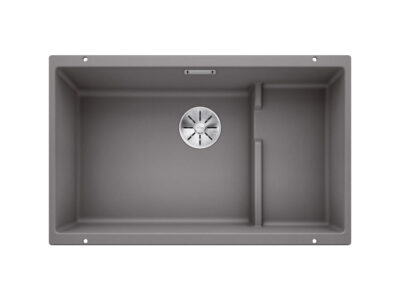 Υποένθετος Νεροχύτης Κουζίνας Blanco Subline 700-U Level 73 x 46 cm σε απόχρωση Alu Metallic. Κατασκευή από υλικό Silgranit Puradur με αντοχή στα χτυπήματα.